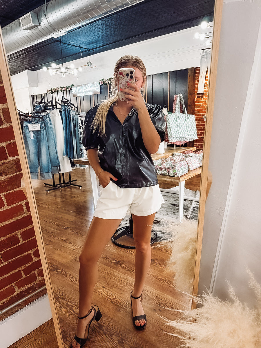 Cream Pleated Dress Shorts Cream Pleated Dress Shorts