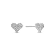 Heart Pave Stud Stack