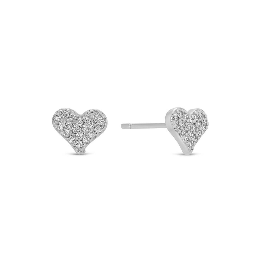 Heart Pave Stud Stack