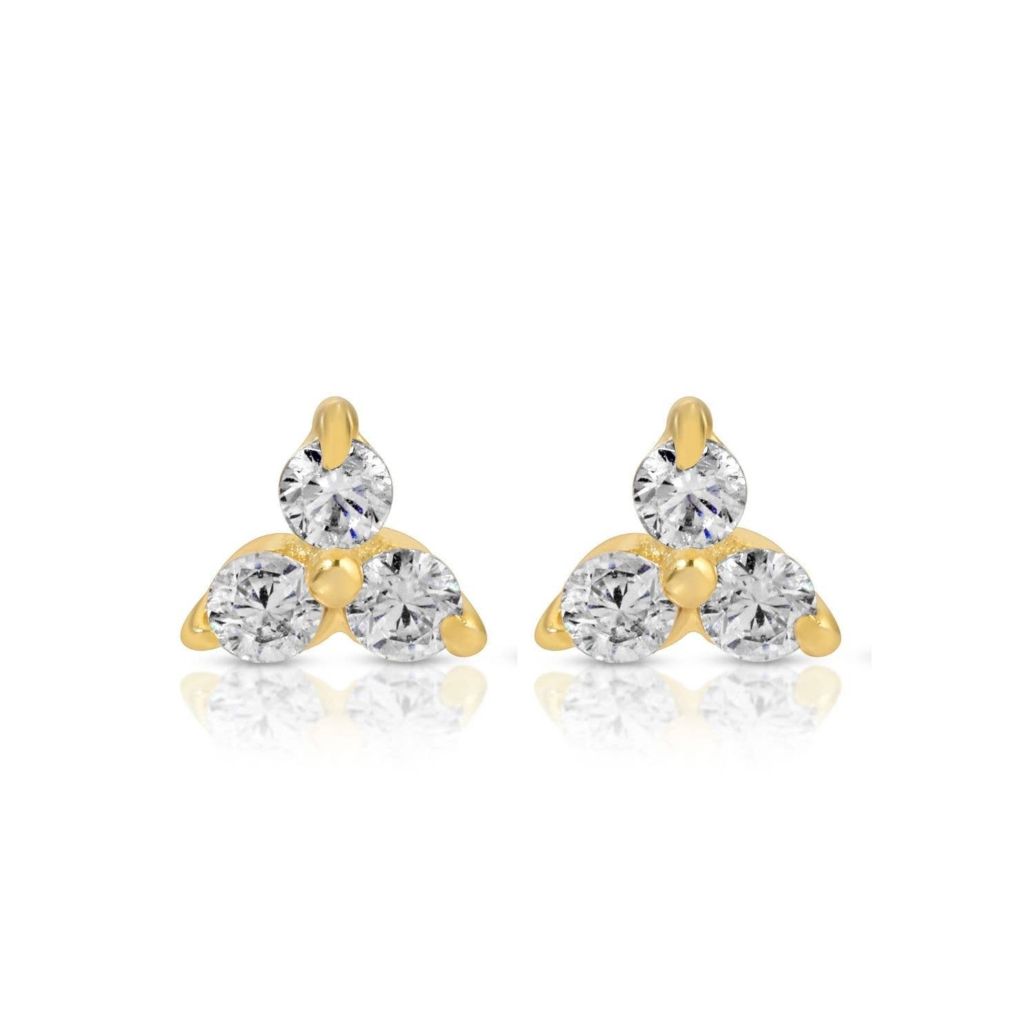 Triple Cluster Pave Studs