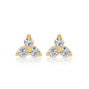 Triple Cluster Pave Studs