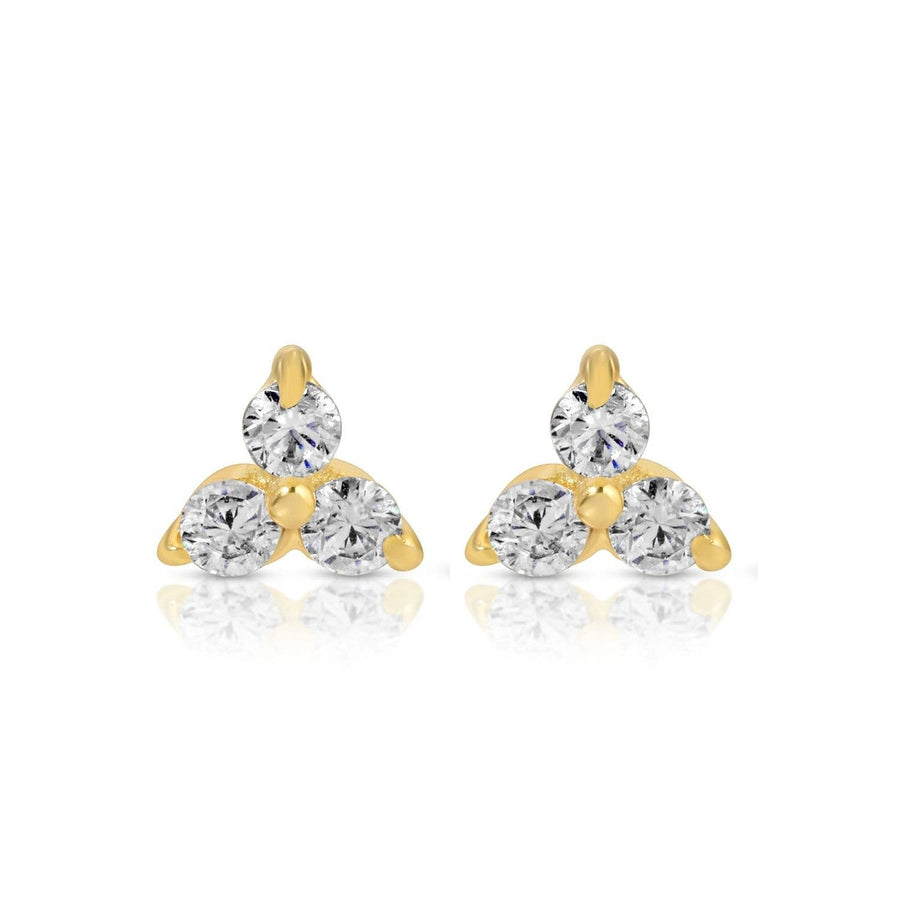 Triple Cluster Pave Studs