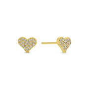 Heart Pave Stud Stack