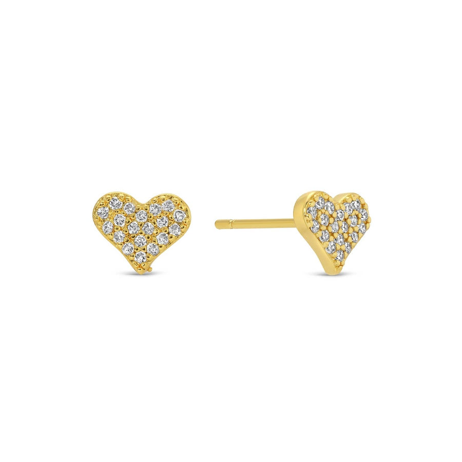 Heart Pave Stud Stack
