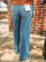 far out high rise wide leg jeans by Daze in the shade stunner.