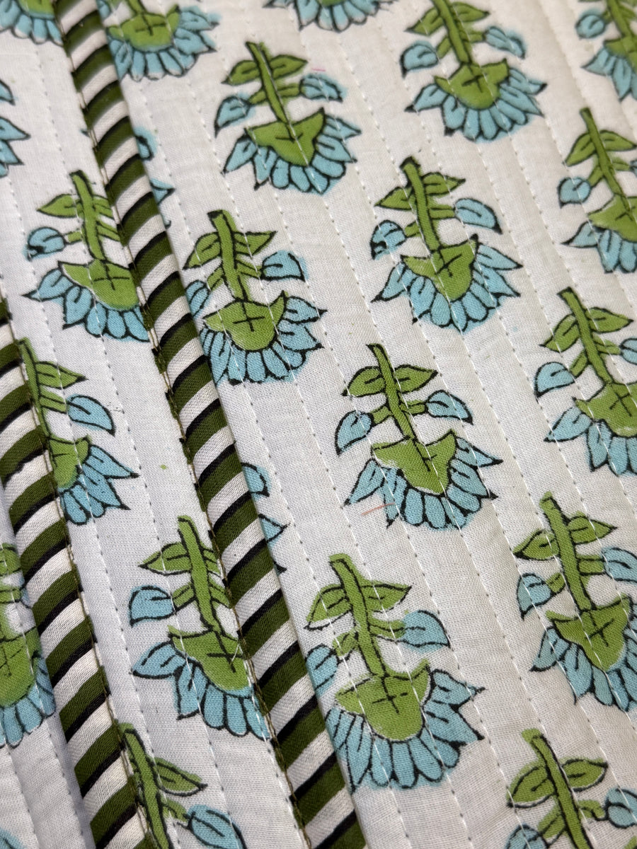 Lillies in bloom quilted tote bag