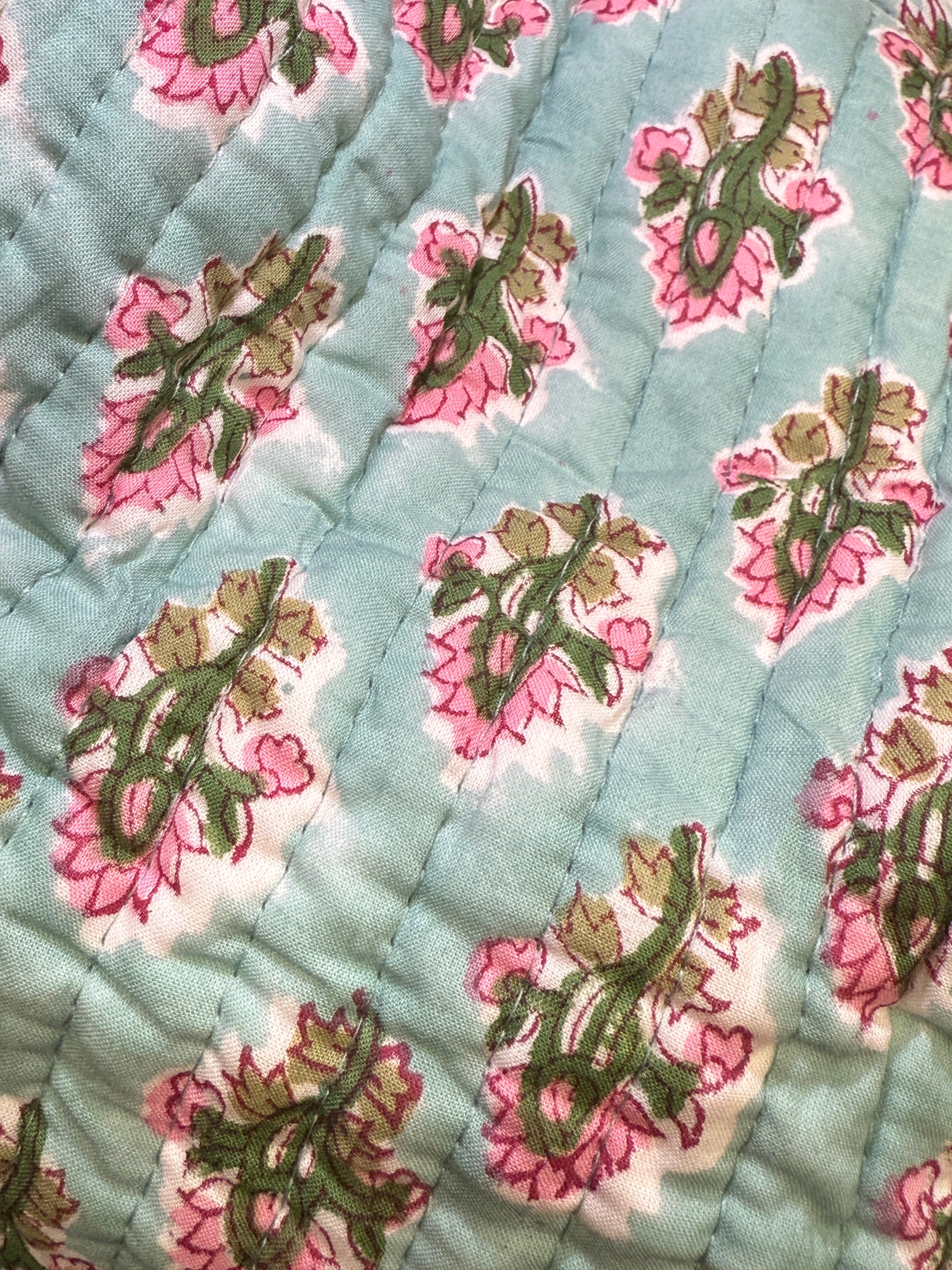 Make up bag - quilted and lined.