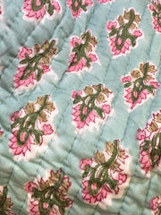 Make up bag - quilted and lined.