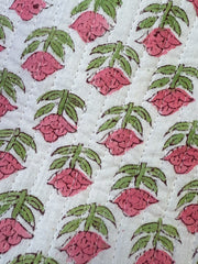 Make up bag - quilted and lined.