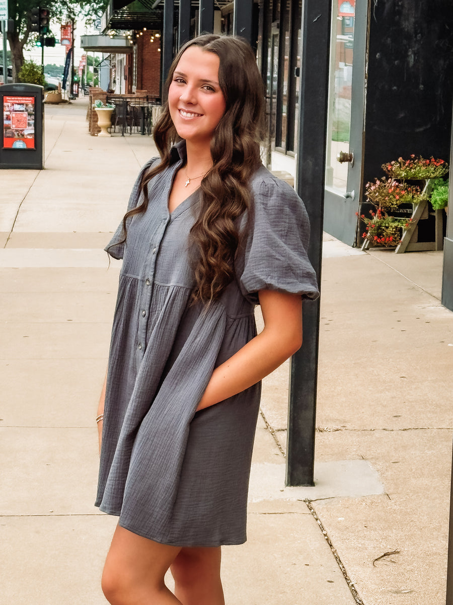 midnight blue mini dress