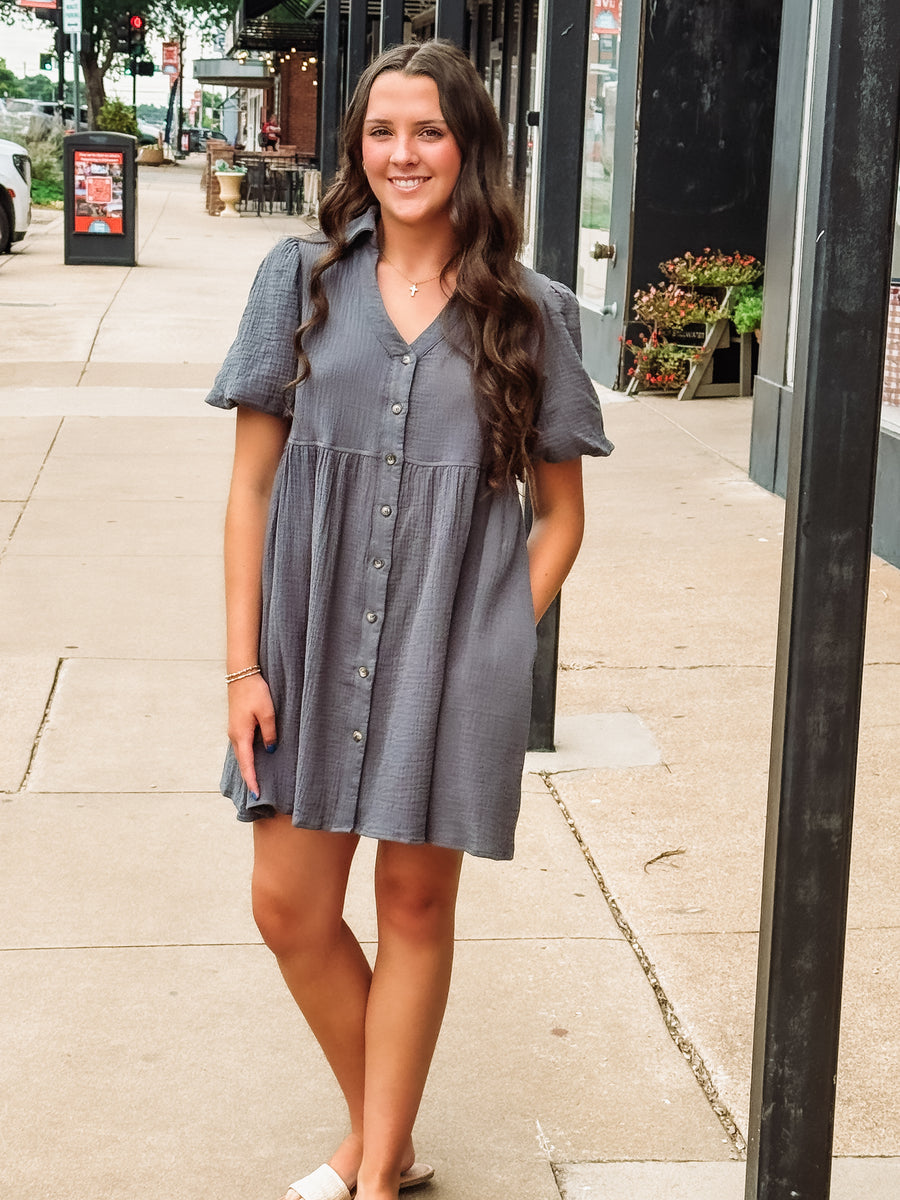 midnight blue mini dress