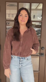 Corduroy Zip Up Jacket