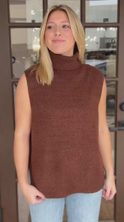 Chestnut Sleeveless Sweater