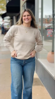 Floral Embroidery Sweater