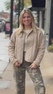 Cropped Quilted Jacket