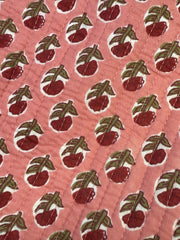 Make up bag - quilted and line in rose garden.