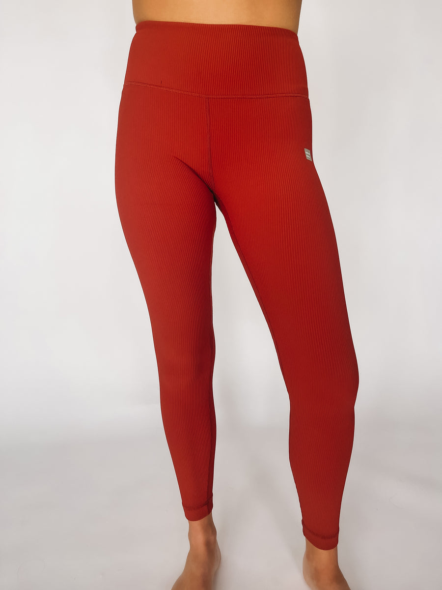 amber ribbed leggings