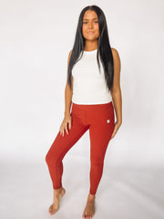 amber ribbed leggings