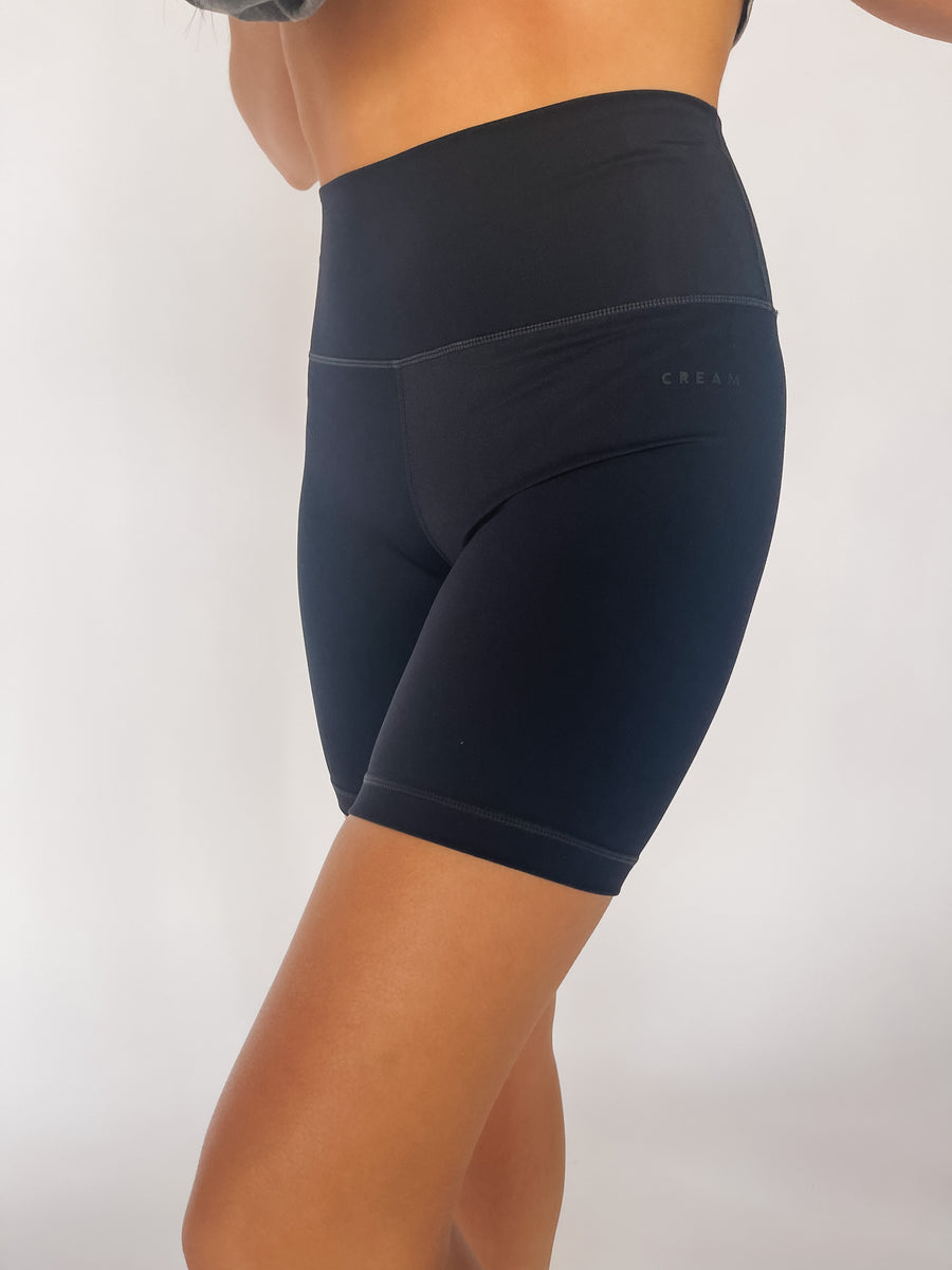 black ultra soft biker shorts