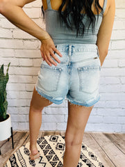 light denim shorts