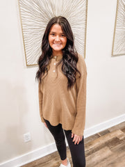 tan button long sleeve