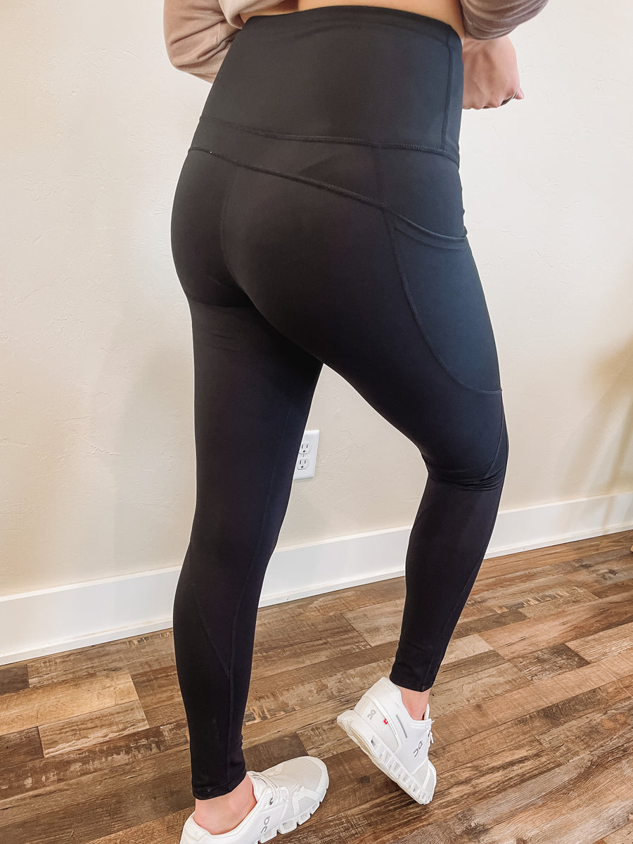 black pocket leggigns