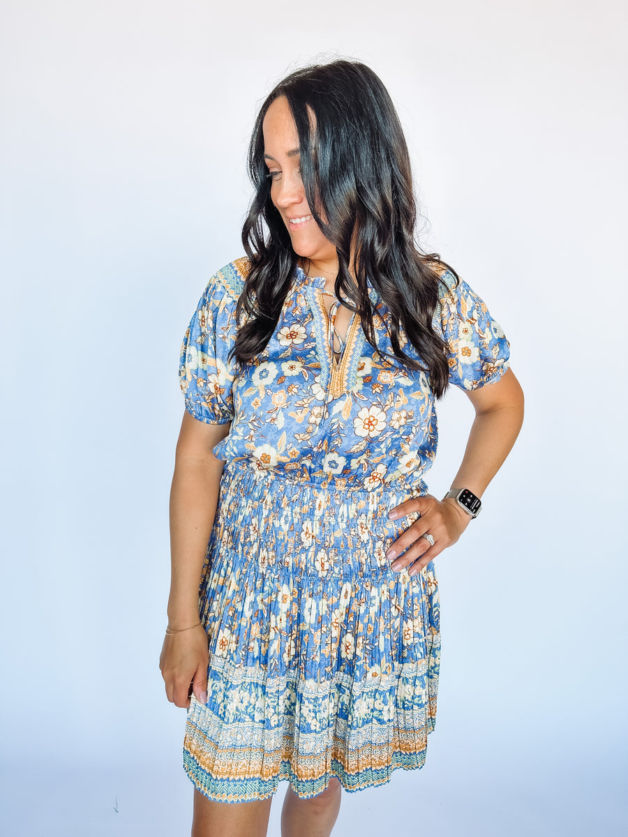 floral pleated dress