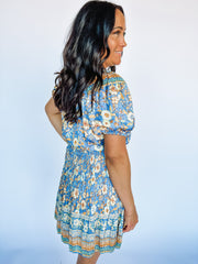 floral pleated dress