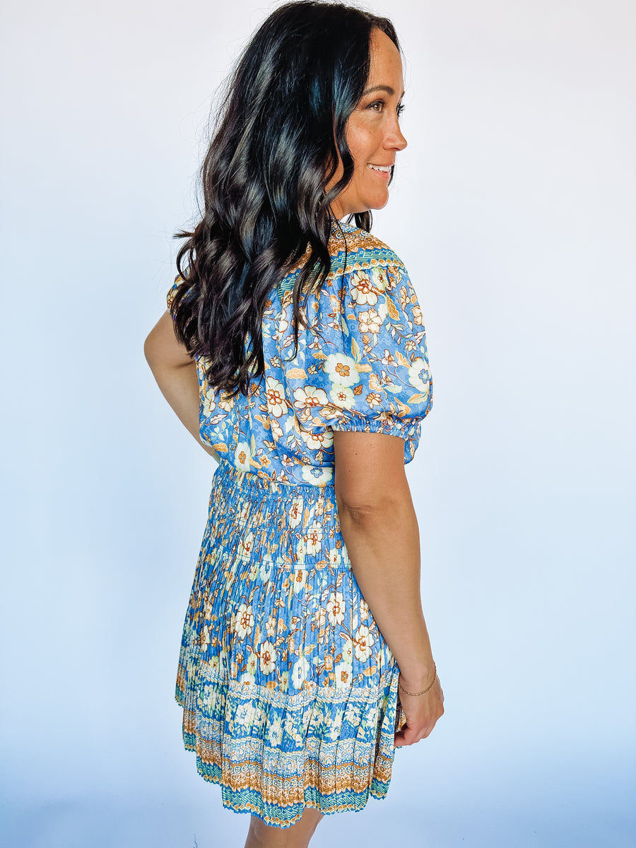 floral pleated dress