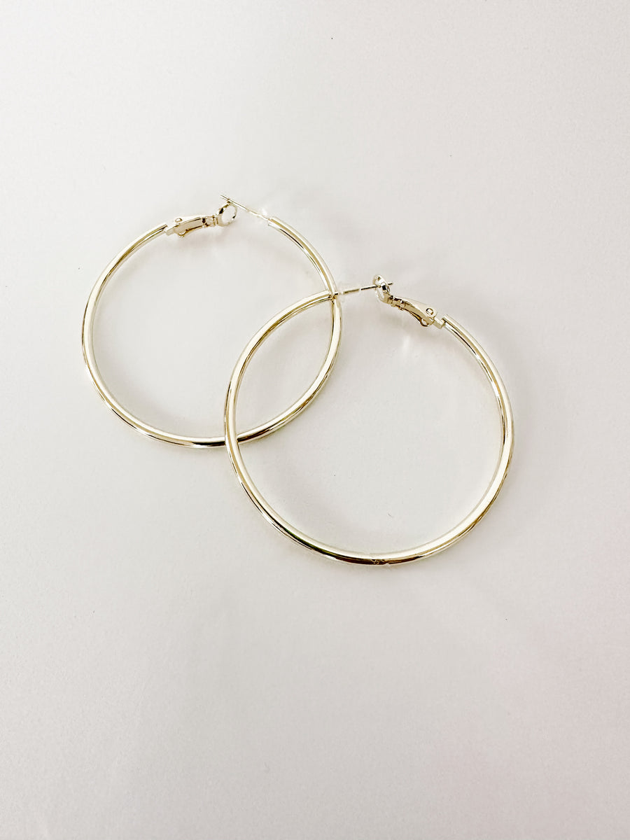 gold thin hoops