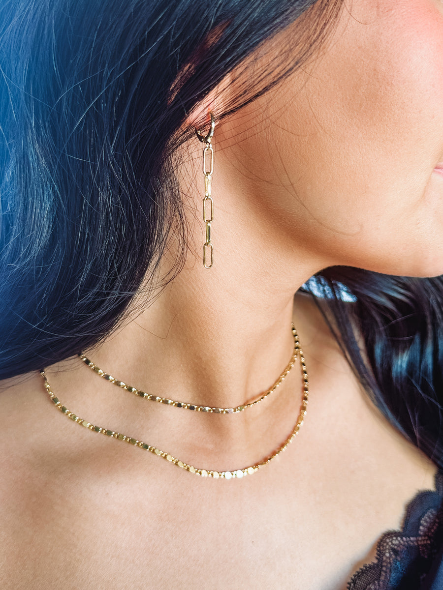 double layer gold necklace