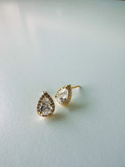 gold rhinestone studs