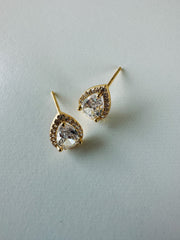 gold rhinestone studs
