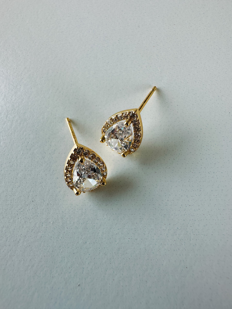 gold rhinestone studs