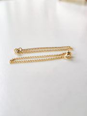 gold dangle stud earrings