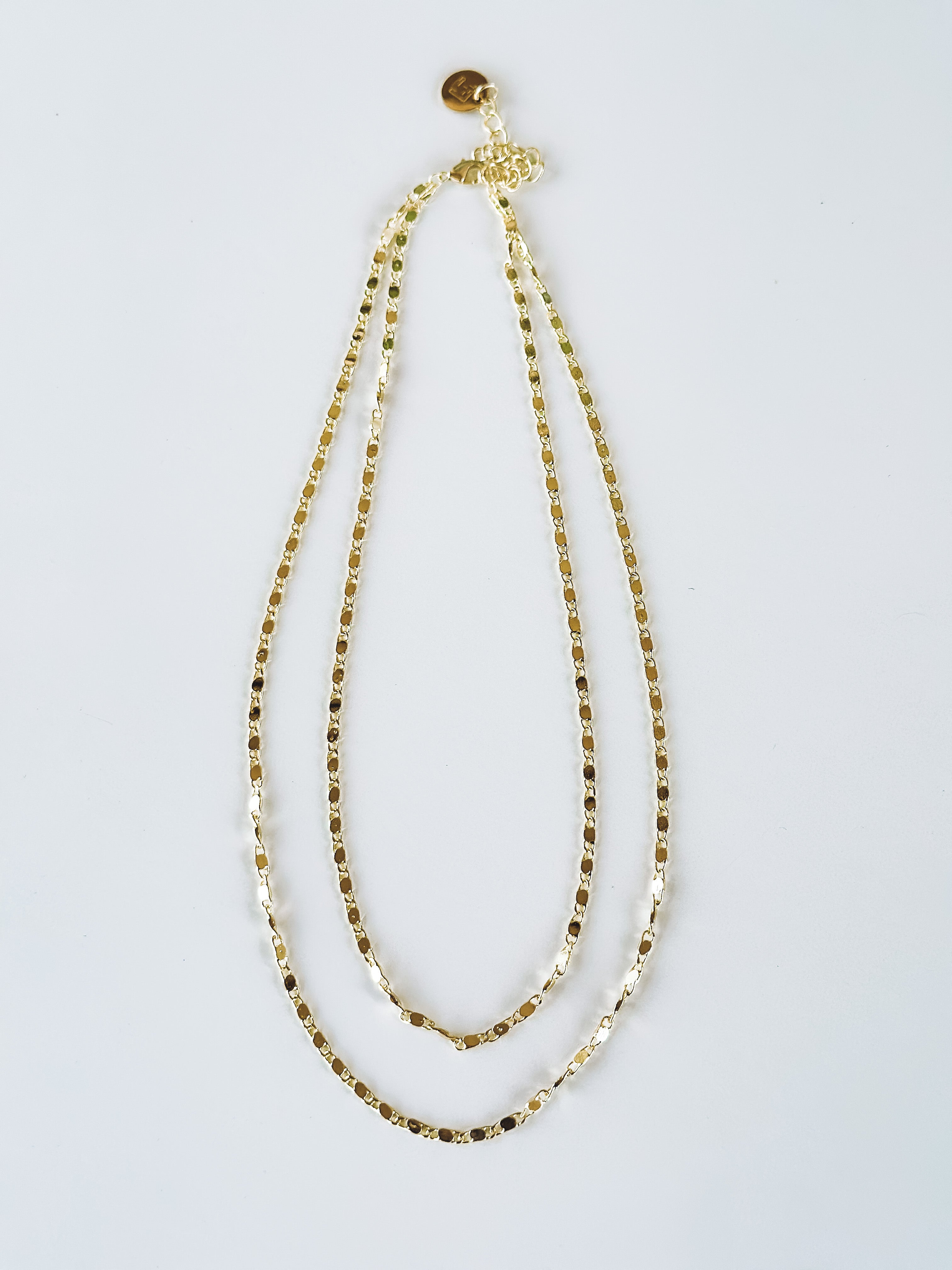 double layer gold necklace