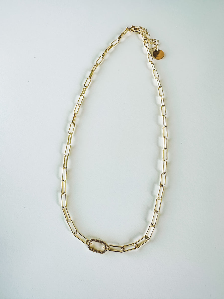 gold paperclip chain necklace