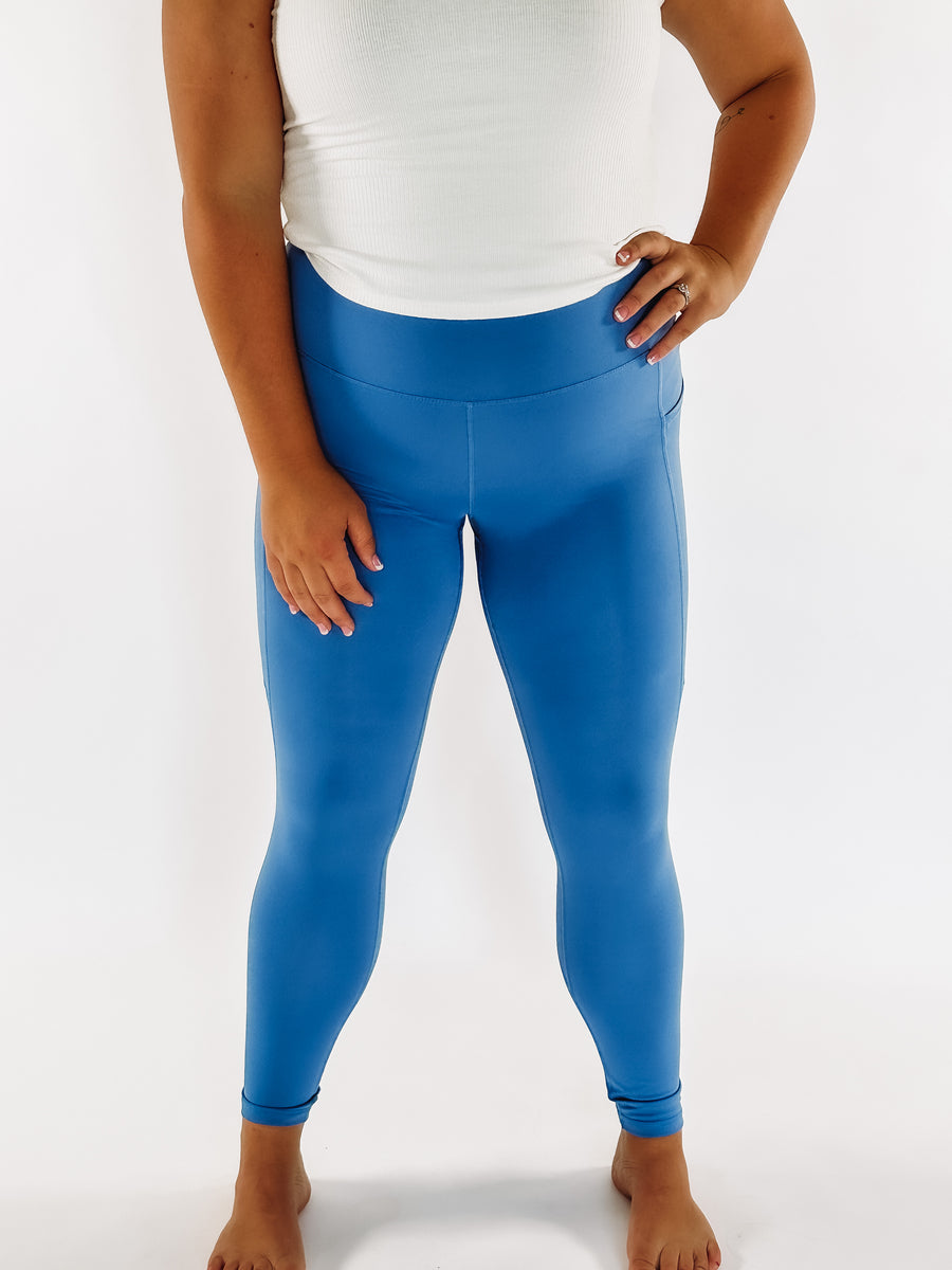 blue leggings