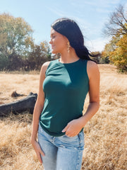 Green ribbed tank
