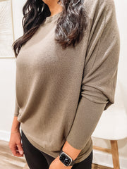 brownish green long sleeve 