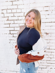 black mock neck long sleeve