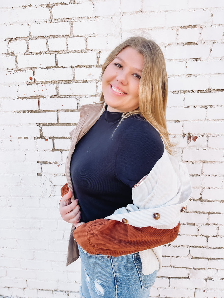 black mock neck long sleeve