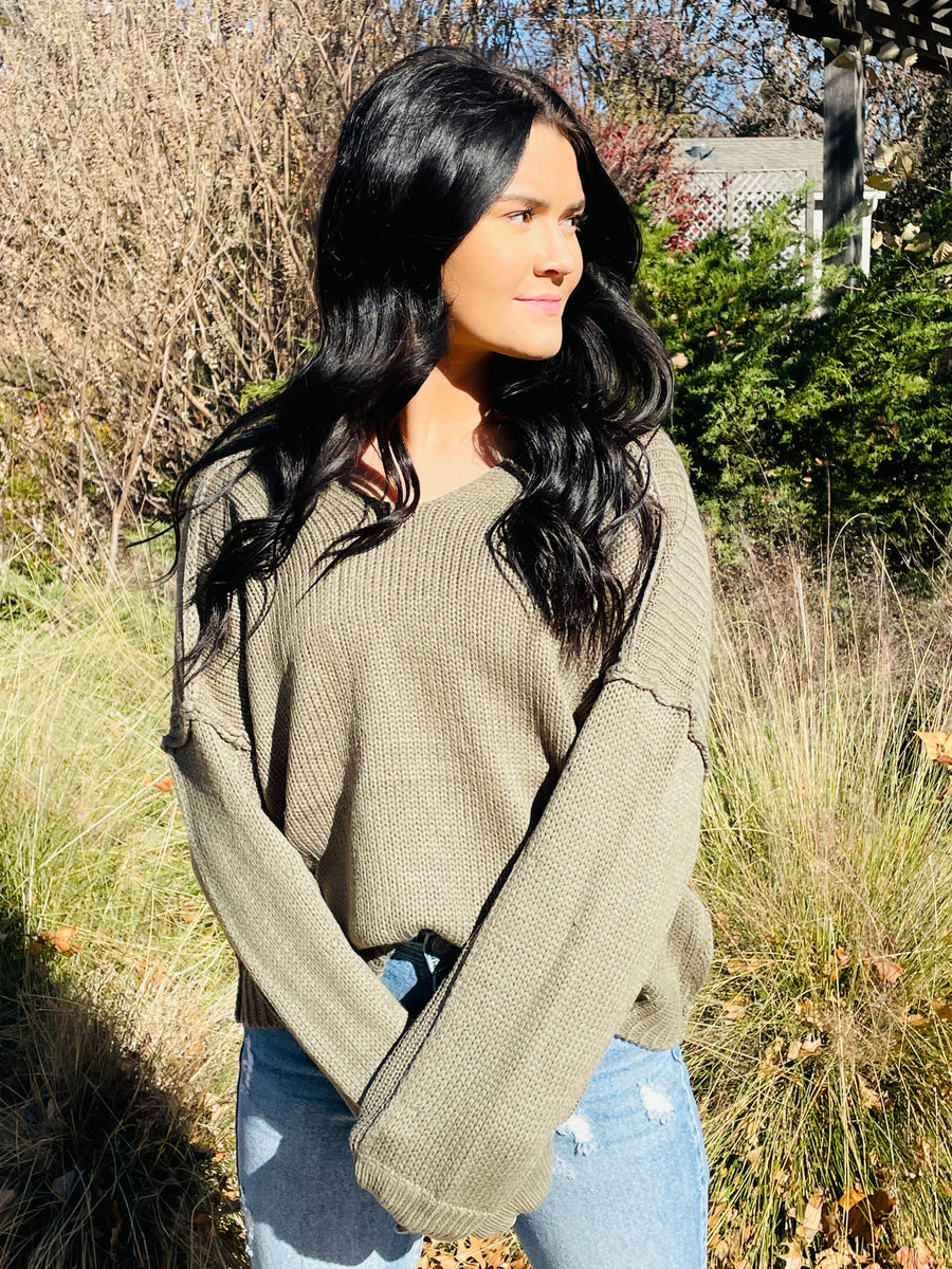olive sweater