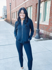 black pocket leggings